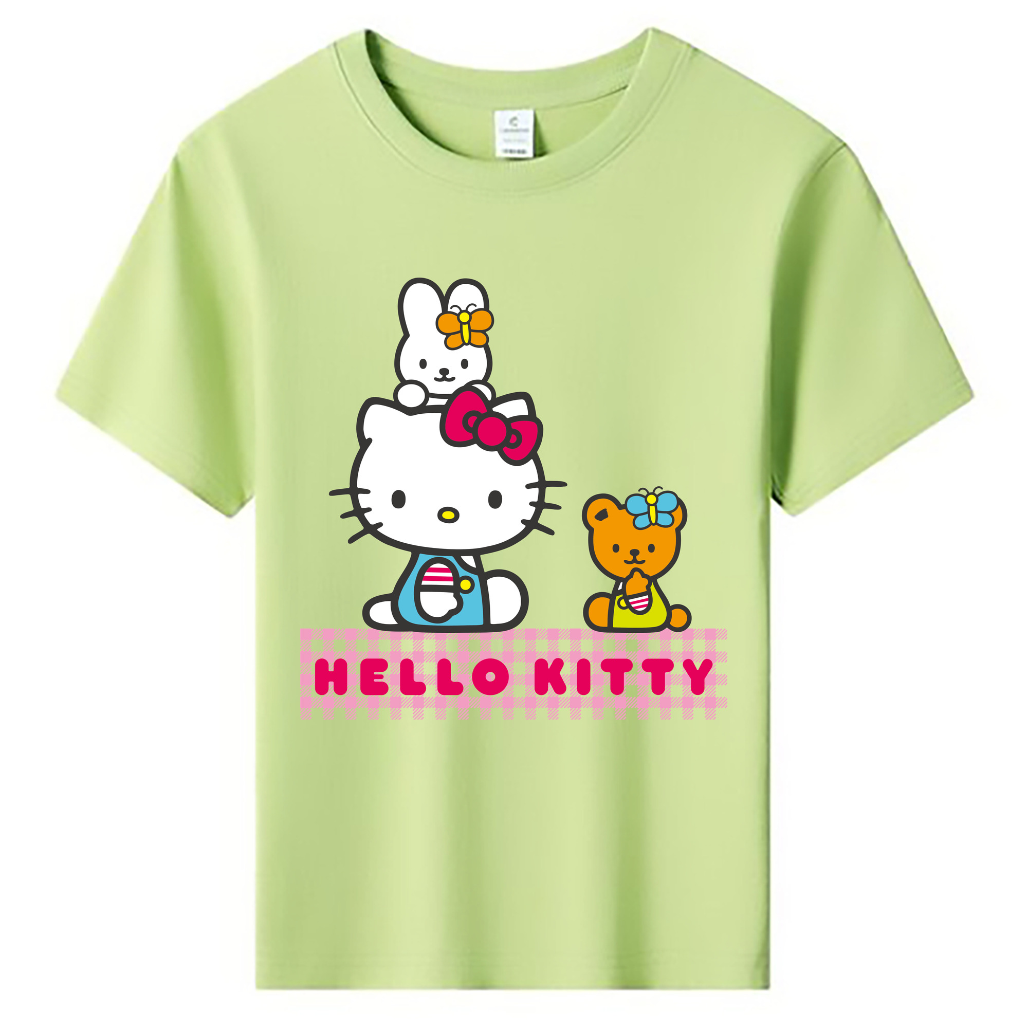 （画像用） Hello Kitty ハローキティ 綿100％キッズTシャツ（フロントプリント）